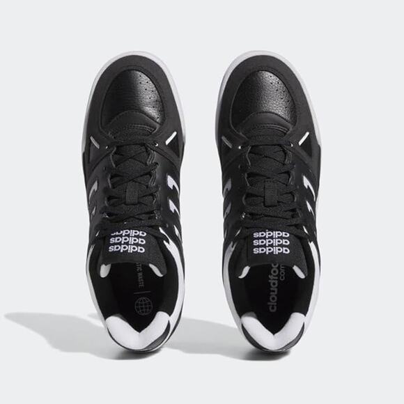 Size 10 - adidas Mens Midcity Low Black White Basketball Shoes Sneakers Lace Up main image 7